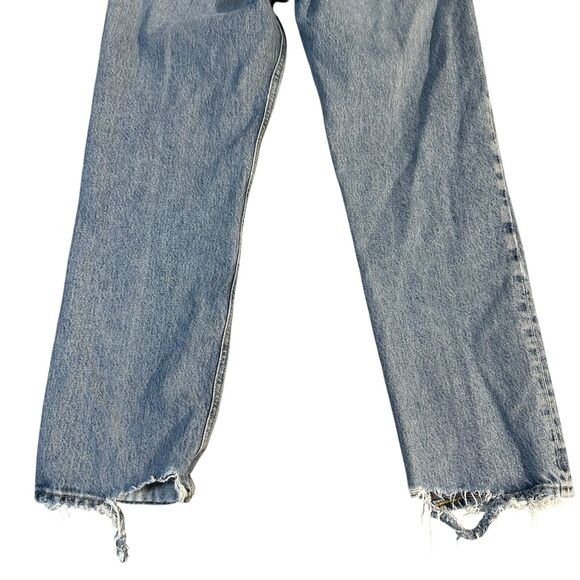 Agolde Jeans Womens Size 27 Blue Lana Straight Leg High Rise Distressed Denim - Picture 8 of 16